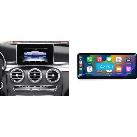 CarPlay per Mercedes-Benz Classe C W205, schermo multimediale, touchscreen da 12,3 pollici, GPS integrato, 12,3 C GLC V (1/2)