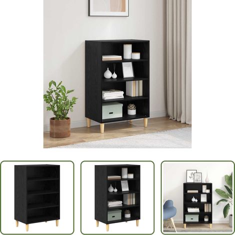 Stauraum - Sideboard Schwarz Eichen-Optik 57 x 35 x 89,5 cm Holzwerkstoff (1/5)