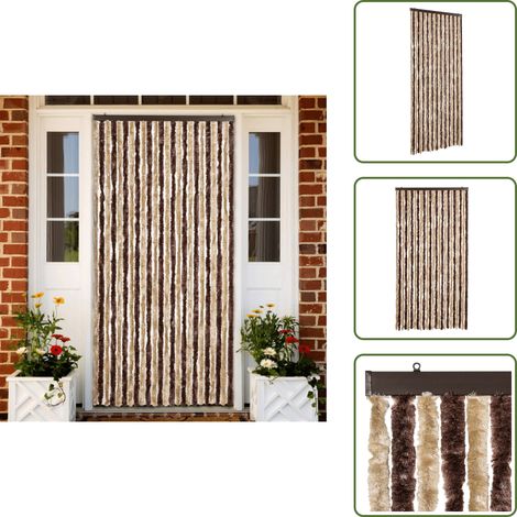 Mückenabwehr - vidaXL Insektenschutz-Vorhang Beige und Hellbraun 100x220 cm Chenille - Insektenschutz (1/5)