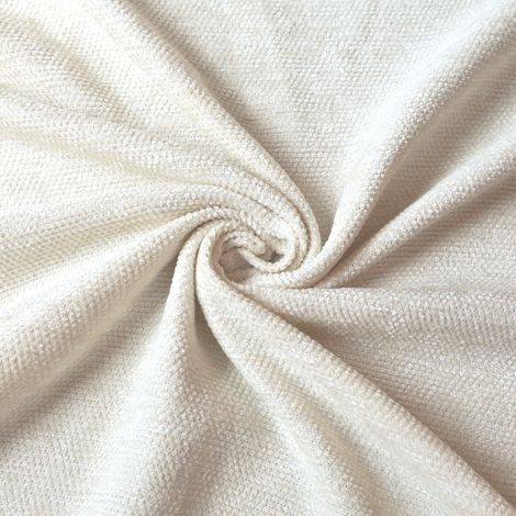 Tissu - Effet chenille Ecru 142 cm