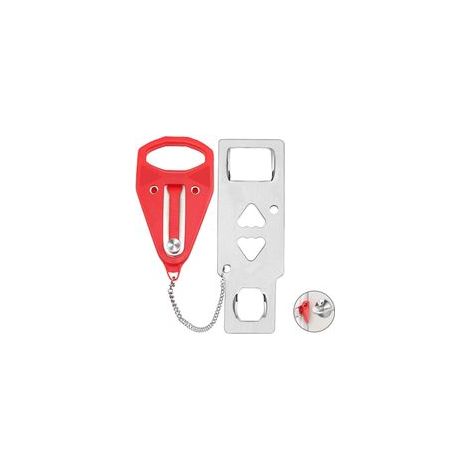 Verrou de porte portable – Sécurité renforcée pour hôtels et locations – Installation rapide sans outil – Épaisseur de porte max 3mm (1/5)