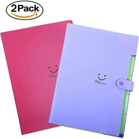 Erweiterbare, tragbare Ablagemappe, A4-Dokumentenhalter, A4-Faltmappe, 5 Fächer, Taschenformat (1/5)