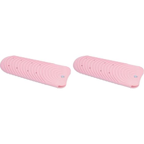 Lot de 2 pochettes roses pour fer à friser ou fer à lisser (1/5)