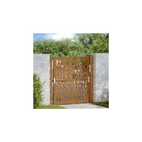 Porte jardin acier résistant aux intempéries conception tracés (1/5)