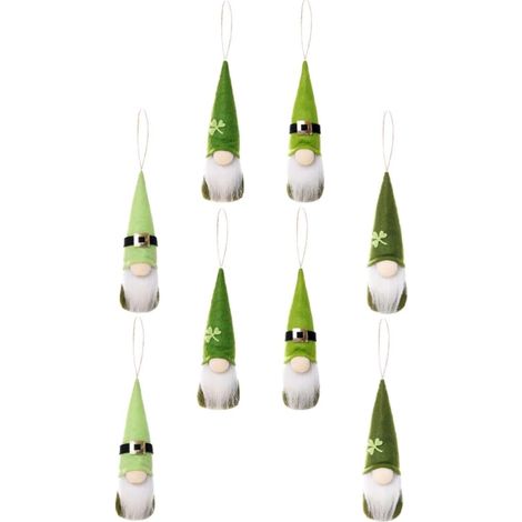 poupées gnomes en tissu vert idéales comme décorations
