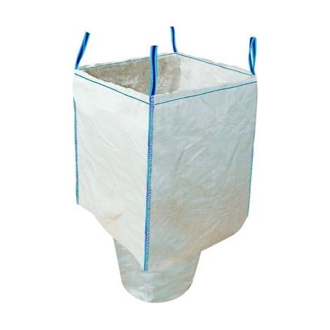 Taliaplast – Rubble bag with chute 1500 kg – Woven polypropylene – 90x90x120 cm – 4 lifting straps – For wet construction sites (1/2)