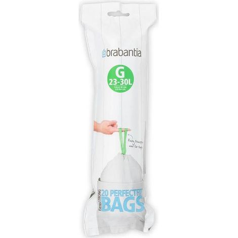 Brabantia Müllsäcke Weiß 30 Liter 20 Säcke