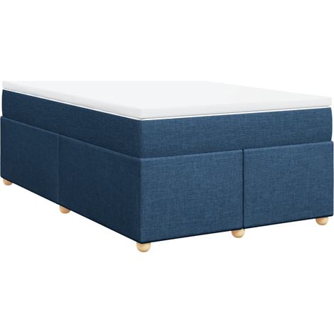 Maison Exclusive - Giroletto a Molle con Materasso Blu 120x200 cm in Tessuto