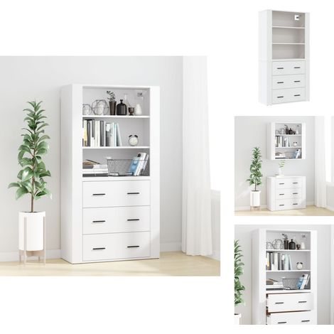 Sideboards - Living Highboard Weiß Holzwerkstoff (1/5)