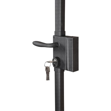Serrure en applique multipoints 74725C, débrayable, anthracite, sens droit, fournie avec 5 clés (1/5)
