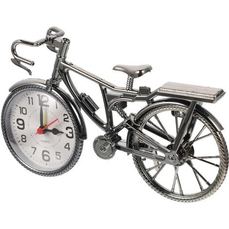 Réveil de Bureau Vélo en Plastique Décoratif Européen et Américain Horloge de Table Créative sans Pile Modèle D’Ornement pour Chambre Salon et Présent de Pendaison de (1/5)