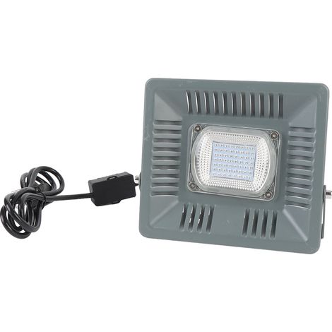 Projecteur LED ultraviolet à lumière noire 50 W, 385 à 400 nm, en alliage d'aluminium, étanche IP65, pour soirées, clubs et bars (gris). (1/5)