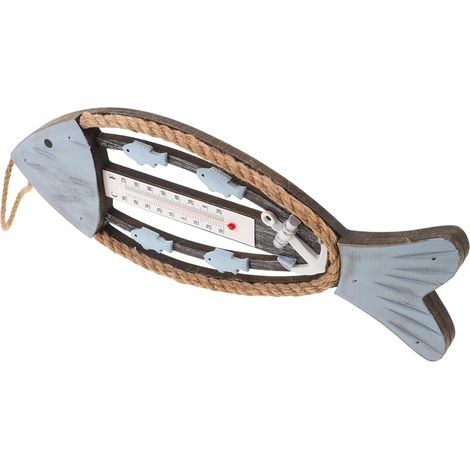 Holz fischthermometer im Küstenstil Maritimes Wanddeko mit (1/5)