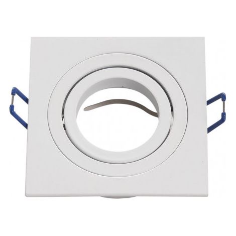 FAB 14348CU01  Incasso Orient.cenote 1xgu10 Quadrato Bianco 2x9,2x9,2 Cm 8 Taglio. C / portalampada