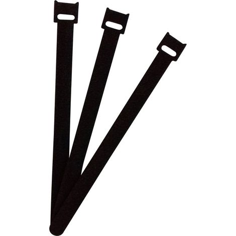 FASTECH® Fascette a strappo per raggruppare Lato morbido e lato rigido (L x L) 200 mm x 13 mm Nero 100 pz.