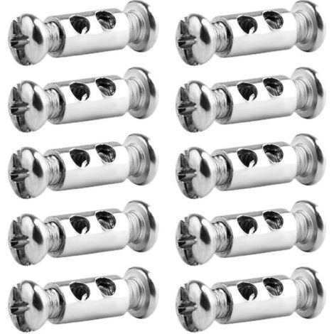 Pair 10 pcs Serre à Capuchon pour câbles de 1 à 2mm, Pinces à Double Extrémité en Fil d'Acier pour rapidement et facilement vos Câbles, pour la fixation de câbles métalliques et de cordes à linge (1/5)