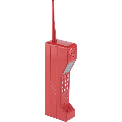 Téléphone Portable Vintage Rouge - Accessoire Photo Rétro, Décoration Stylisée et Accessoire de Déguisement (1/5)