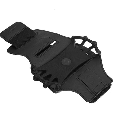 Sportliche Handyhalterung mit 360° drehbarem Armband und atmungsaktivem Gurt für Outdoor-Aktivitäten wie Wandern und Laufen. (1/5)