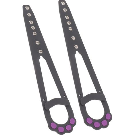 Lot de 2 loquets de sécurité pour chatière, réglables, noirs. (1/5)