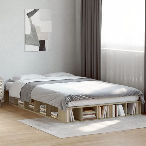 vidaXL Giroletto Rovere Sonoma 120x200 cm in Legno Multistrato (1/5)