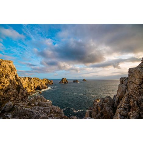 Tableau sur toile presqu'île du Crozon 65x97 cm - Impression sur Toile Murale Décorative - Image imprimée en HD sur Toile - Toile sur Châssis en Bois FSC - Fabriqué en France (1/4)