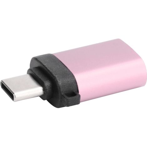 USB-C-Buchse auf USB 3.0-Stecker-Adapter für schnelle Datenübertragung und Aufladung, flexibel und kabellos (Pink) (1/5)