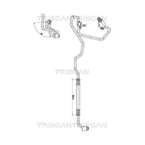 Conduite à haute/basse pression, climatisation TRISCAN 9010 15005 FIAT 46818159