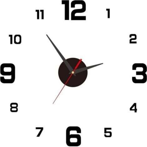 Selbstgemachte Wanduhr, 40 cm, moderne digitale Wanduhr mit geräuschlosem Uhrwerk, 3D-Acryl-Design, Wanddekoration für Wohn- und Schlafzimmer