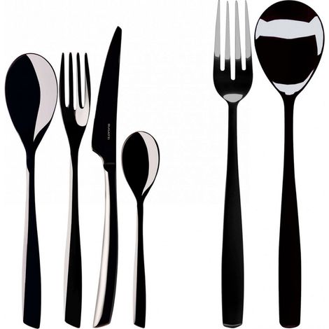 RIVIERA BLACK DIAMOND, Posate Set 50 Pz, Scatola Gallery, Casa