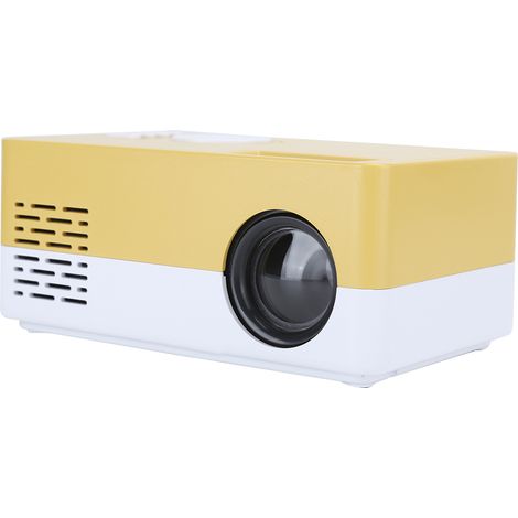 Mini projecteur LED Full HD 1080p pour home cinéma intelligent, jaune et blanc, prise 100-240 V. (1/5)