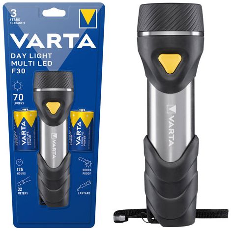 Torcia Varta Led Daylight+2D Con Pile