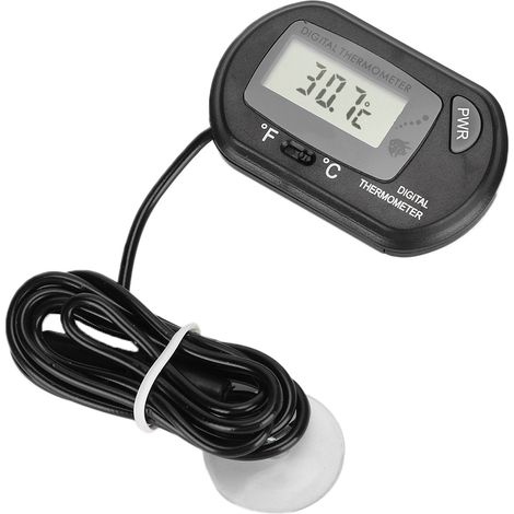 Thermomètre numérique LCD pour aquarium avec capteur et contrôleur filaire, accessoires pour aquarium (noir) (1/5)