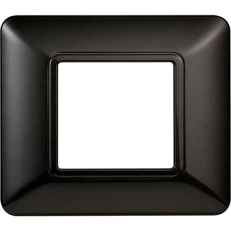 PLACCA PER INTERRUTTORE 2 posti - acciaio scuro - serie 'SOLAR'  - ETTROIT