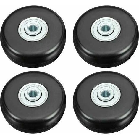 YMYNY Roulette de valise, roulette de réparation de valise à bagages robuste 45 mm en caoutchouc muet roue pivotante universelle de rechange transport remplacer la roulette 4 pièces pour valise/bagage