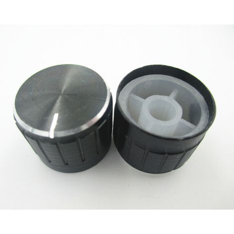 Bouton de contrôle de volume rotatif en alliage d'aluminium pour lampadaire, capuchon potentiomètre noir