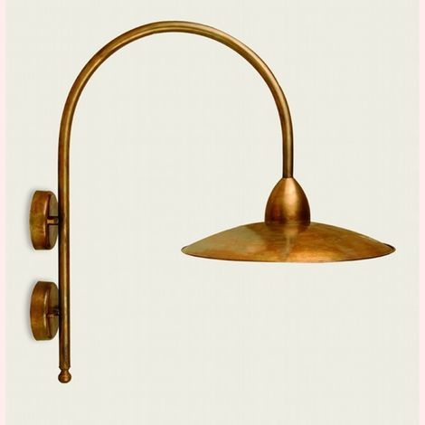 Applique esterno rustico lampadari bartalini crisgo ab35 e27 led ottone lampada parete (1/4)