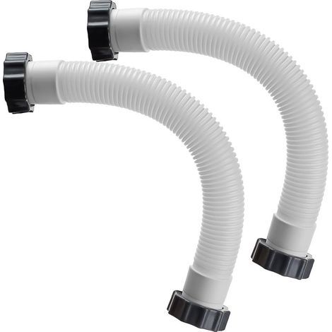 2 Pack Pool Sand Filter Pump Hose, Interconnect Hose with Nuts for Intex, 16" Filter Pump Brine System and Sand Filter, for Swimming Pool (1/4)