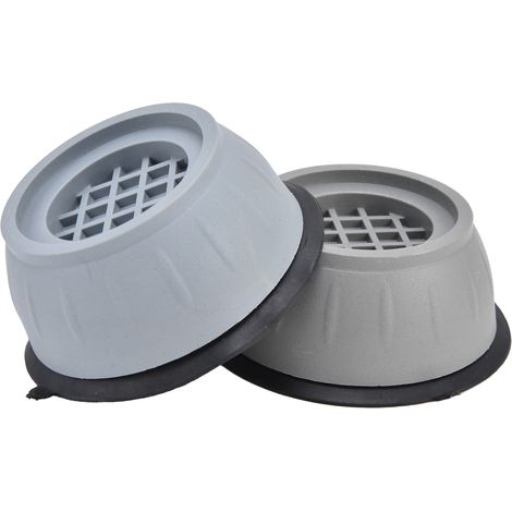 Pieds amortisseurs pour machine à laver, universels pour tambour et hélice, antidérapants, antichocs, surélévation, protection humidité, base réfrigérateur, lot de 4, grande taille, diamètre 9 cm (1/5)