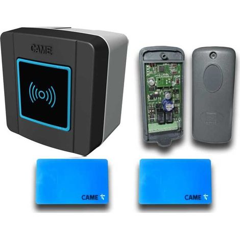 Came – Lecteur de badge 8K06SL007 – Kit sélecteur de transpondeur complet avec insertion – 2 cartes RFID 125 KHz – Tension 12V