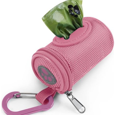 Distributeur de sacs à déjections canines portable de à réglable en sac poubelle non inclus Nylon (1/5)