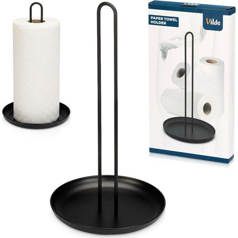 Vilde Porte-essuie-tout 32,5 cm métal noir (1/5)