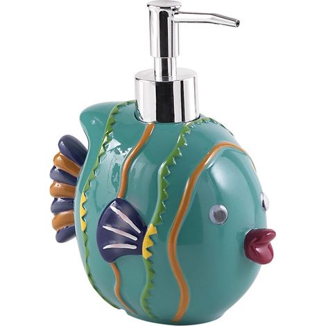 Distributeur De Savon En Résine Turquoise 490 Ml Ninfea