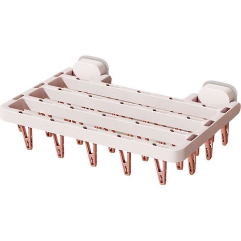 Tendedero invisible práctico para prendas delicadas - Rosa