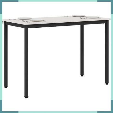 Table de salle à manger - 892786 - Blanc - Pin massif - 110 x 55 x 75 cm (1/5)