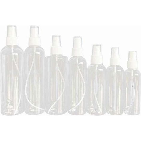 3er-Set Sprühflaschen, 60 ml, durchsichtig, leer, feiner Sprühnebel, Mini-Reiseflaschen aus Kunststoff, kleine, nachfüllbare Behälter (1/2)