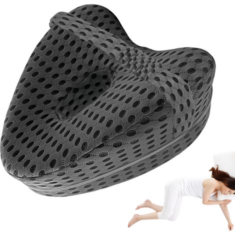 Almohada ortopédica para piernas: almohada de rodilla para dormir de lado, fundas extraíbles, almohada de espuma viscoelástica para las piernas, almohada ergonómica para dormir de lado, alivio (1/5)