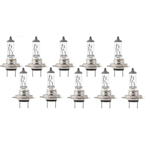 Lampadina alogena H7 12V 55W PX26d per fari auto (anabbaglianti e abbaglianti) 10 pezzi (1/2)