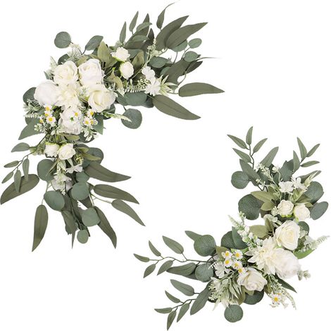 Arches De Mariage Faux Fleurs Blanc Guirlande Florale pour Anniversaire Fete Decoration Maison (1/2)