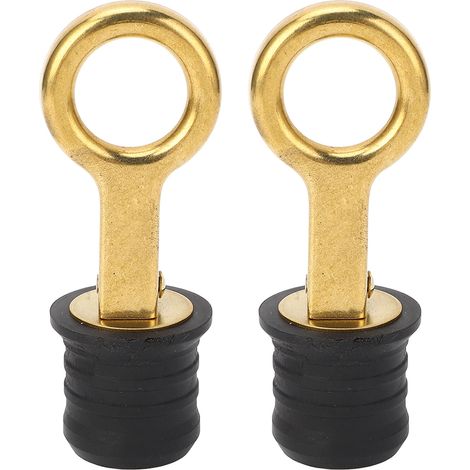 Bouchon de vidange à Compression à vis, 2 pièces, excellente étanchéité, caoutchouc résistant à l'oxydation, bateau en laiton pour Yacht marin 1 à 1/4 pouces (1/5)