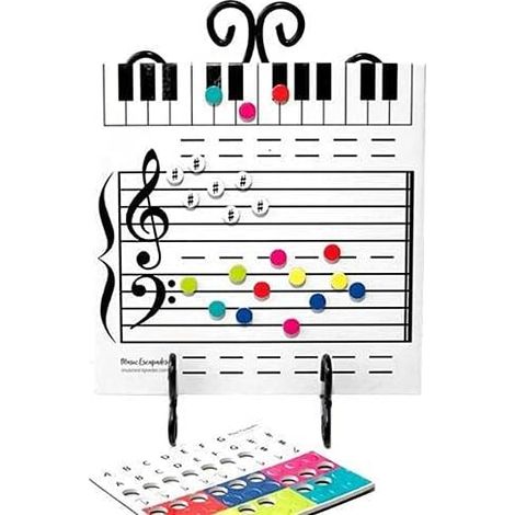 Tableau magnétique effaçable à Sec, Tableau Blanc effaçable à Sec, Tableau de Lecture de Notes pour Les leçons de Musique Professeur de Piano de Musique en Classe de (1/5)